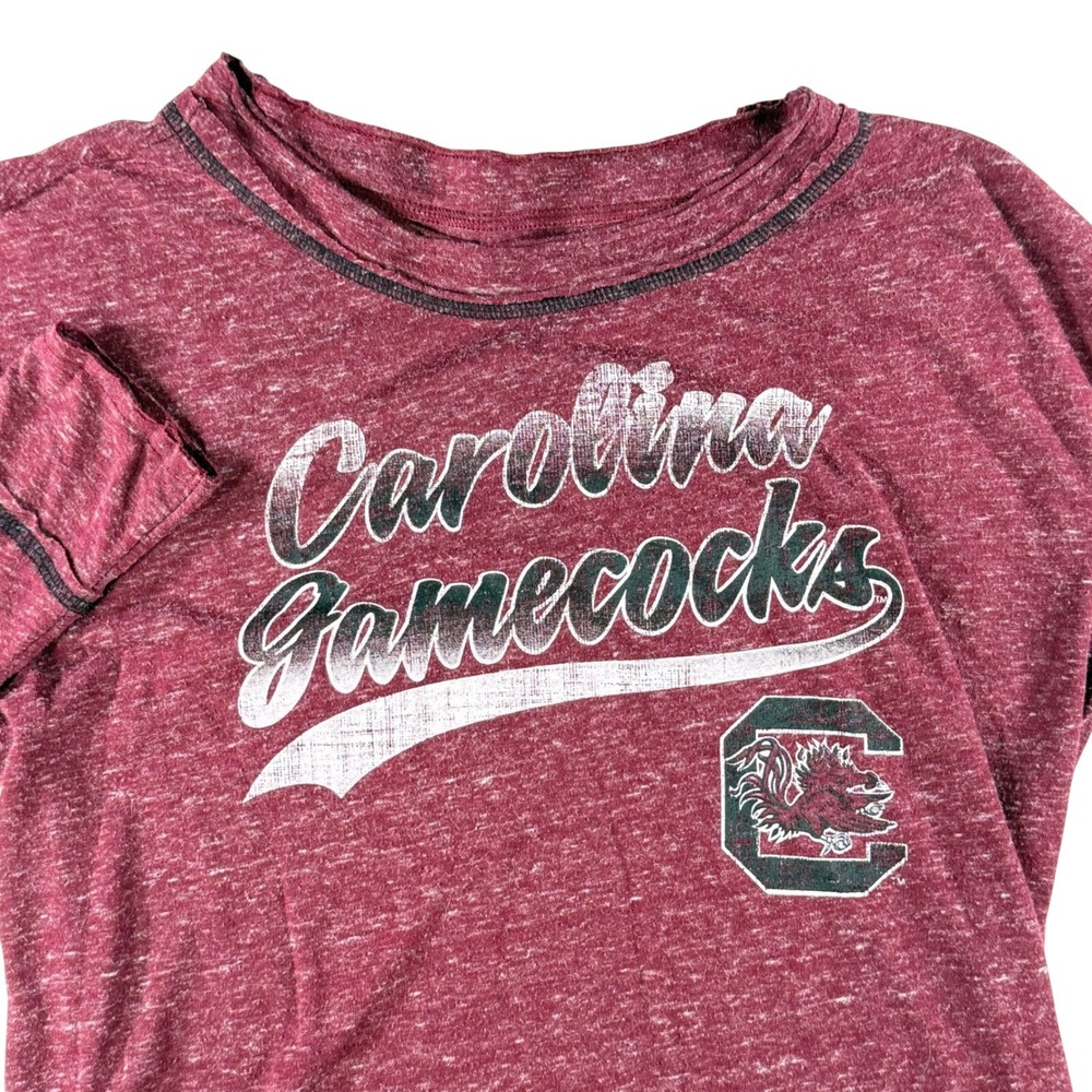 USC Gamecocks Shirt Women Medium Maroon Long Sleeve South Carolina Gameday Sport